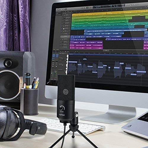USB-mikrofon, metallkondensatorinspelningsmikrofon, lämplig för