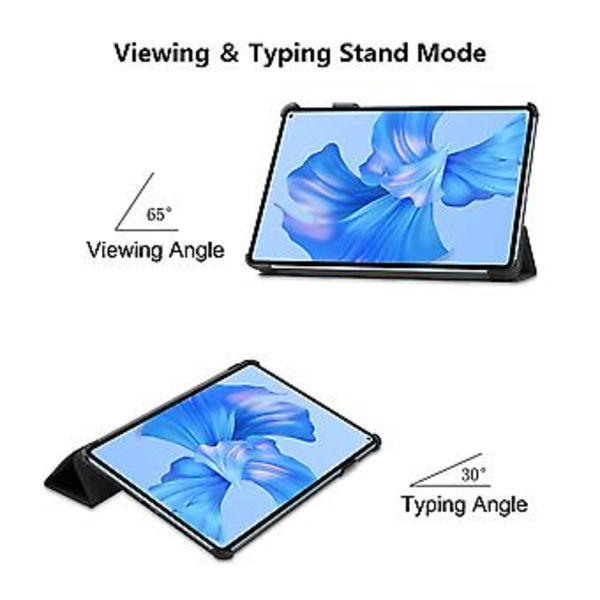 Nahkainen jalustakotelo Huawei MatePad Pro 11 2022 -tabletille, tumman vaaleansininen