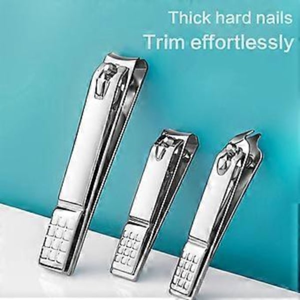 Kompakt Nagelknipsare för Manikyr Nagelkonst Mini för Vassa Fingernaglar & Tånaglar Snedsnitt Knipsare Oblique Nagel Kolstål Silver 3 Silver