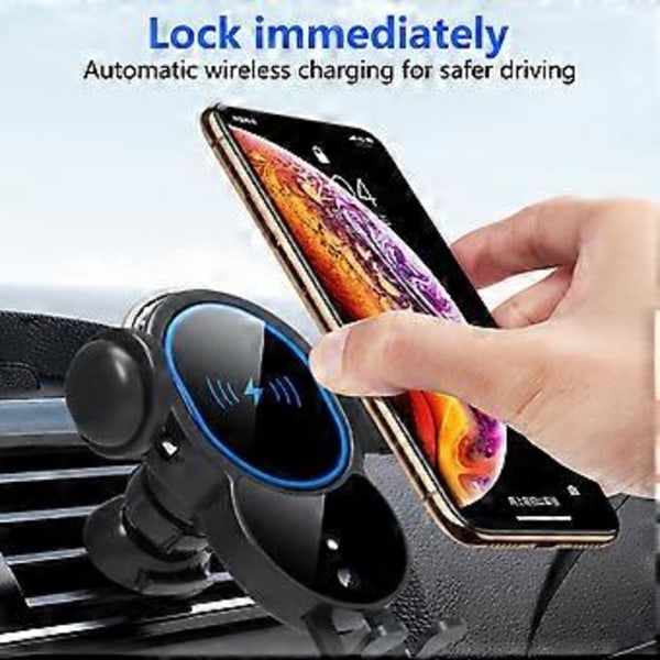 Trådløs Billader Automatiske Klemmer 10 W Hurtiglading Bil Lading Kompatibel Med Iphone 11/11Pro Max / Xs Max / Xs / Xr / X / 8 / 8P, Samsung S10