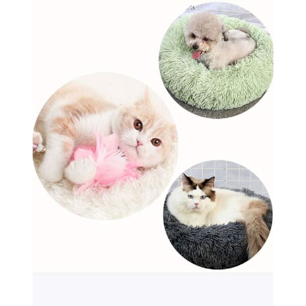 1 stk (blandet farger) Hundekurv Rund Kattekurv Fluffy Kjæledyrseng Cush