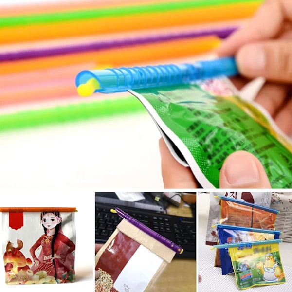 18 stk. plastmatklemmer for matforsegling, fuktsikre, for oppbevaring av mat,