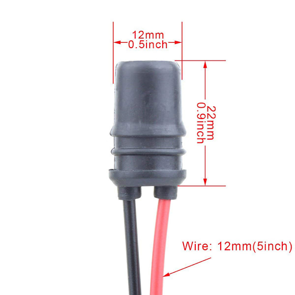 10 stk. T10 W5W 194 LED-pærer Sockets Pre Wired Harness Connector