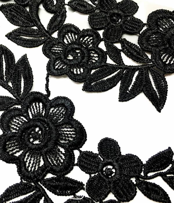 2 Blomster 28 x 14 cm, 1 stk., Applikation, Mærke, Patch