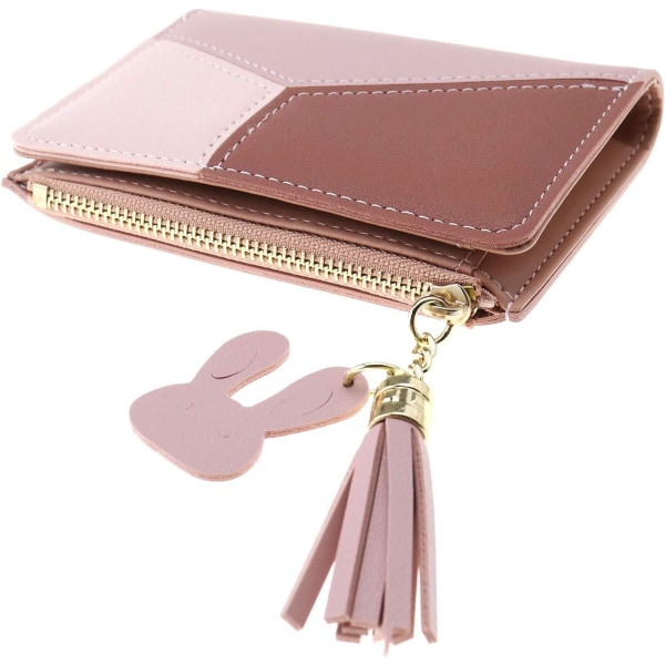 Pink Dame Kreditkort Pung Pengepung PU Læder Bifold Punge