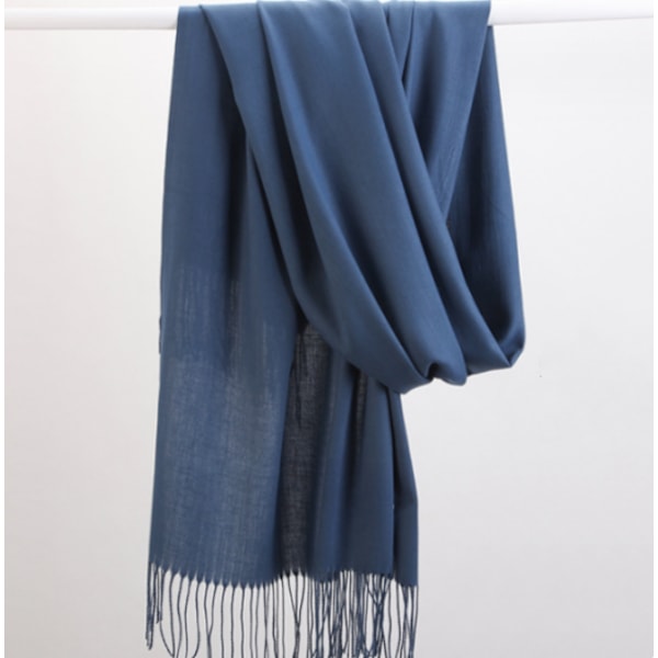 Nøytral denim skjerf for kvinner, lett og mykt retro vinterskjerf