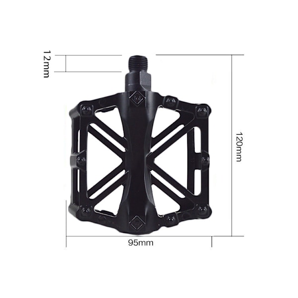 Cykelpedaler, cykelpedal 9/16 tommer BMX aluminiumlegering flad P