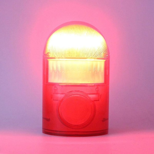 Solcellsladdad ljudsäkerhetslarm stroboskopljus, 110dB högt siren