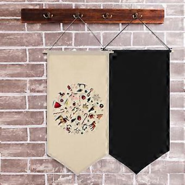 3 st Väggmonterade Broschorganisatörer Canvas Display Banners för Märken