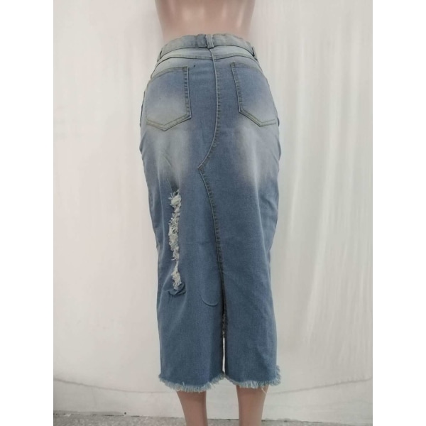 Dames Junior Plus Size Juniors under knæet længde Midi Pencil Rip