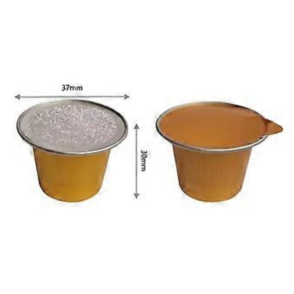 100 st Tomma Kaffekapslar av Aluminiumfolie Med Lock Kaffeutrustning Engångs Kaffepods Återfyllningsbara Kaffekapslar Grå Gray