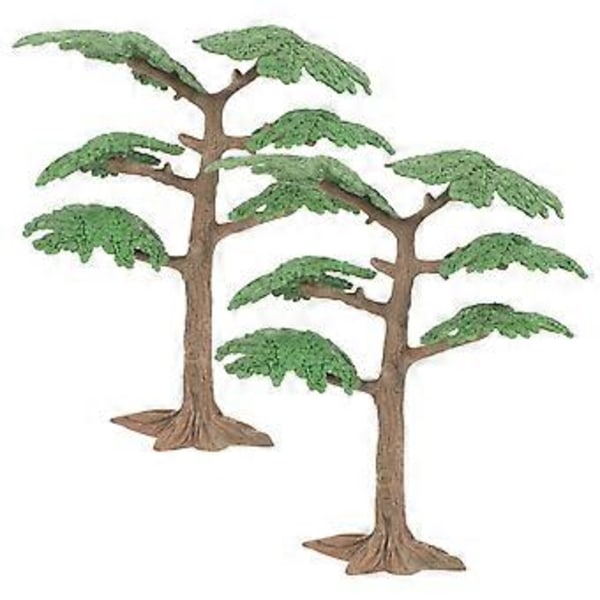 2 st Simulerad Landskap Träd Modell Mini Tall Träd Cypress Modell Rolig Barn Träd Leksak Träd Dekor Levande Falsk Träd Modell för Hem Kontor Dekor Storlek M