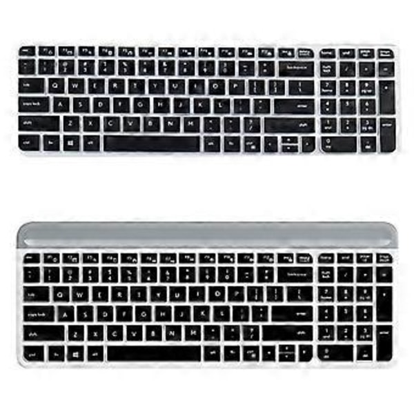 Tunna Silikon Tangentbordsskydd för K580/K585/K470/MK470 Tangentbordsöverdrag Trådlöst Tangentbord Ergonomiskt Tangentbordsöverdrag Vit White