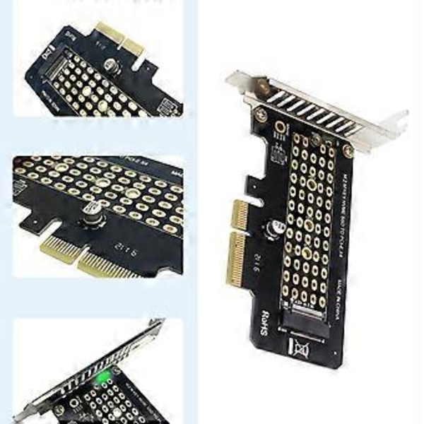 PCIE4.0 3-porttinen NVME M.2 -laajennuskortti PCIE 4X - M.2 NVME -sovitin pöytäkoneelle tukee nopeaa tiedonsiirtoa Full height chassis