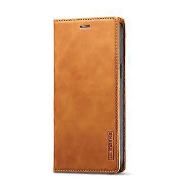 LC.IMEEKE Magnetiskt PU + TPU-fodral för iPhone 13 Pro Brown