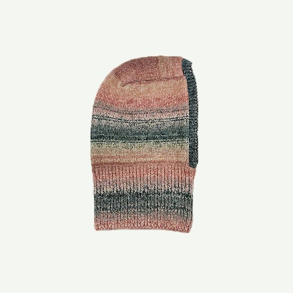 Gradient Baraklafar Hat - Vevd ullgenser hettegenser - Ullhatt hettegenser.rosa.