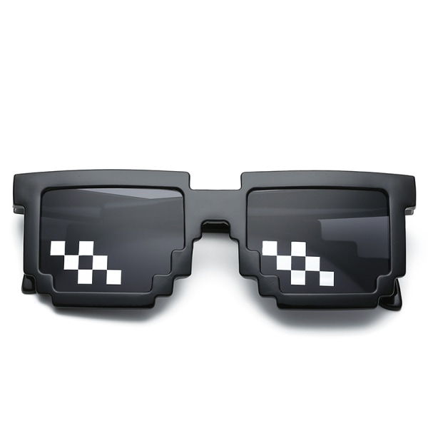 5 pak Thug Life solbriller, pixelerede solbriller, mænd kvinder Gla