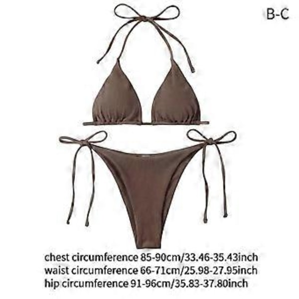 Bikiniset Dam Baddräkt för Klubbar Vattenaktiviteter Semester Spa (Kaffe M) Coffee M