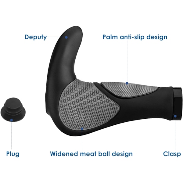 Ergonomiset polkupyörän ohjaustangon kahvat MTB-maastopyöräilijöille, Lo