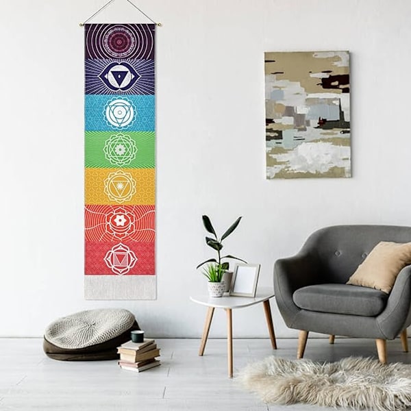 1 st väggbonad, yogameditation, flerfärgad gobeläng, psykedelisk