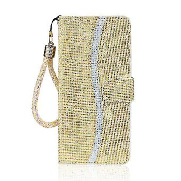 Glitter Powder -nahkakotelo iPhone 13 Pro Maxille Gold