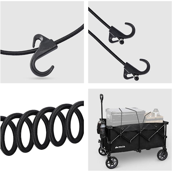 2 stk. udendørs bungee-reb - bungee-reb til camping - bungee-reb