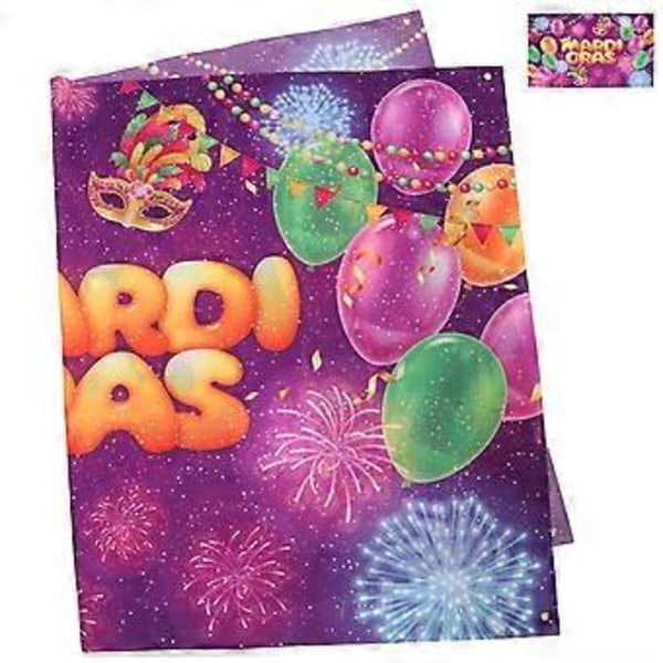 Mardi Gras Bakgrundsduk Glad Mardi Gras Party Dekoration Utomhus Hängande Banner