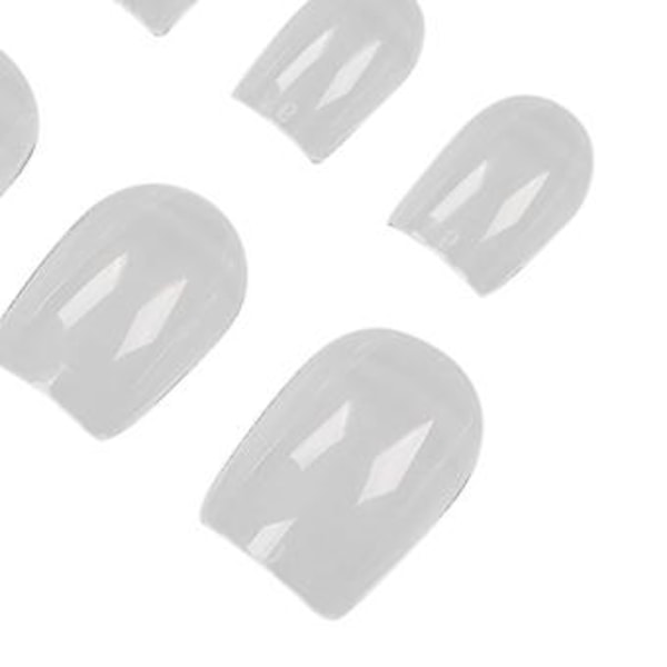 500 st Falska Naglar Full Täckning Naturlig Transparent Färg Lösnaglar för DIY Nagelkonst