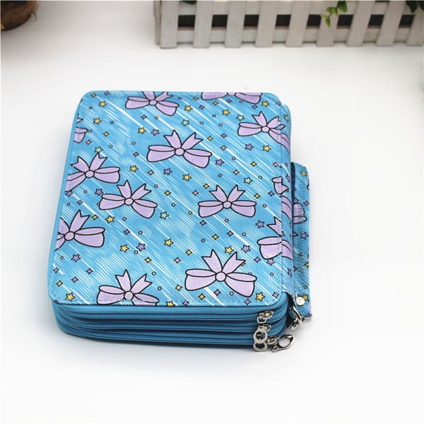 Pencilpose med stor kapacitet, 127 huller, organizer-taske, pencilpose til studerende - Butterfly