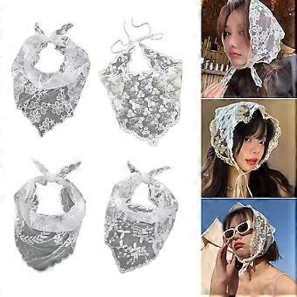 Elegant Dame Blonde Trekant Tørklæder Sommer Forår Solbeskyttende Blonde Trekant Bandana til Teenagere Pige Camping Fotografering style 1