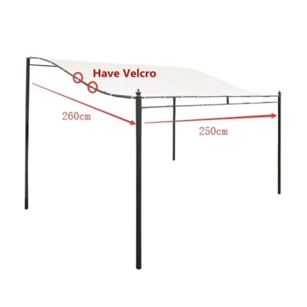 1 kpl 2,5 mx2,6m paviljongin korvaava kattokanvas-300D vedenpitävä c