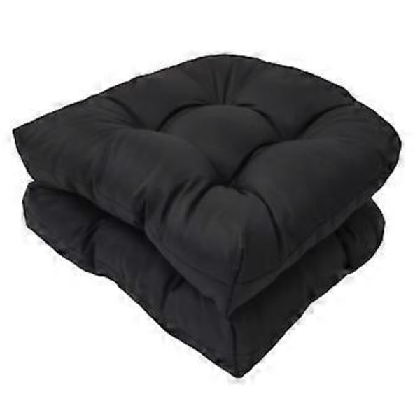 Utesoffa Kuddar Set om 2, Patio Möbel Golvkuddar black