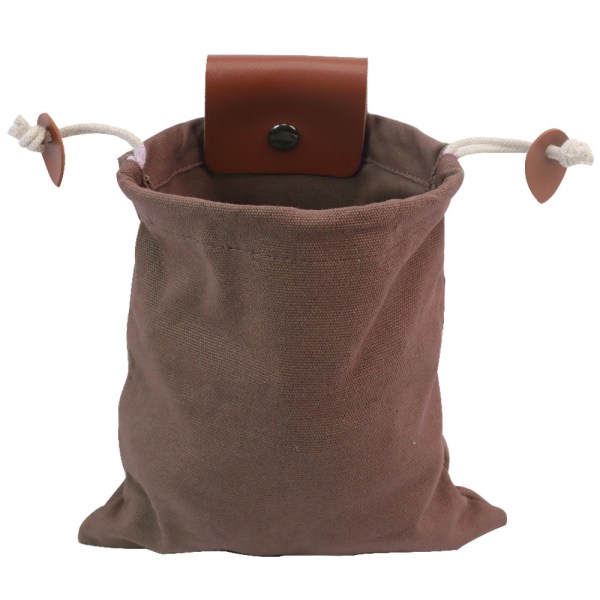 Soppplukkingspose, soppplukkingspose i vokset lerret, vanntett, liten skinnpose, jaktpose, mageveske for hundetrening, buskcraftbelte