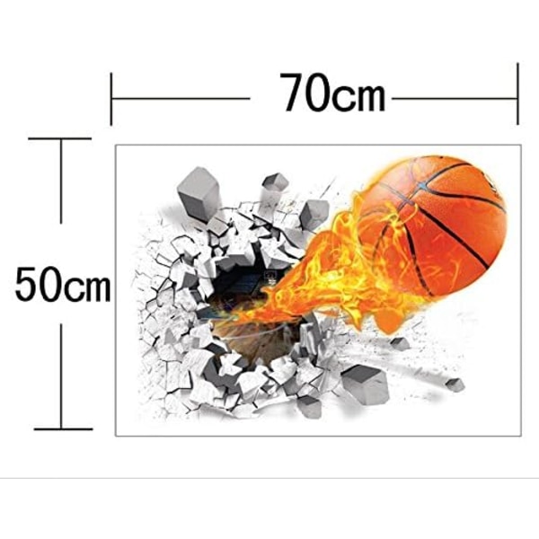 3D-seinätarra, itseliimautuva, irrotettava, läpimurto seinän läpi, vinyyli