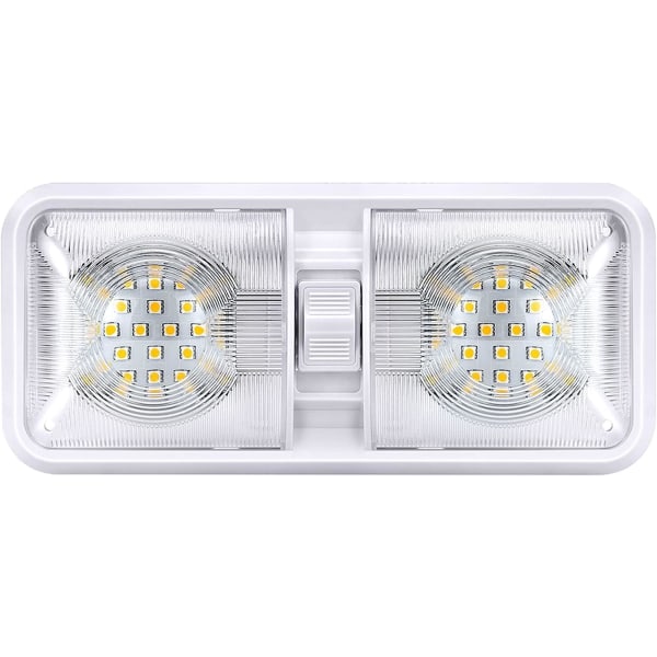 12V LED 800LM RV Loft Dobbelt Kuppel Lys RV Indvendig Belysning
