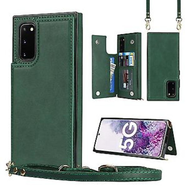Crossbody-fodral i TPU+PU för Samsung Galaxy S20 FE Green