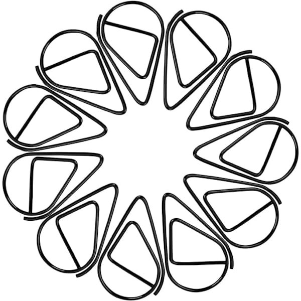 Papirclips - 50 stk. Små metal papirclips, Nyhed Vanddråbeform
