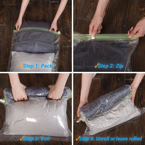 12 kompressionsväskor för resor - Space Saver Bags - Väskor för Pac