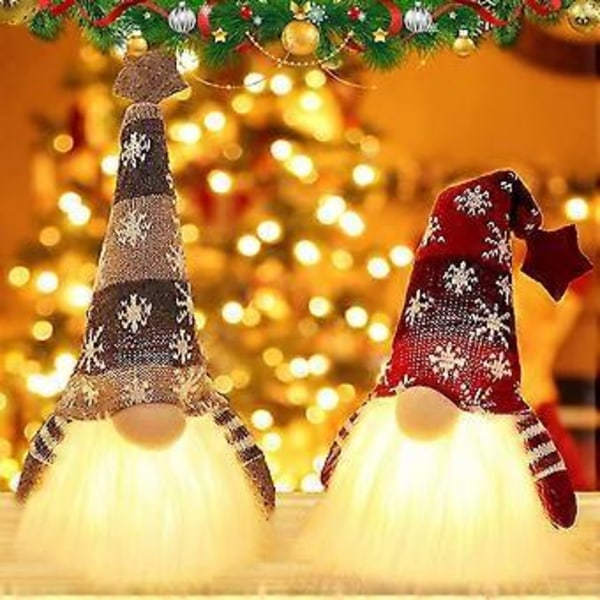 Jultomte, Julnisse Höjd 41cm, Julbelysning Dekoration, Amerikansk Jul Ansiktslös Nisse, Inomhus Juldekorationer, Julgåva