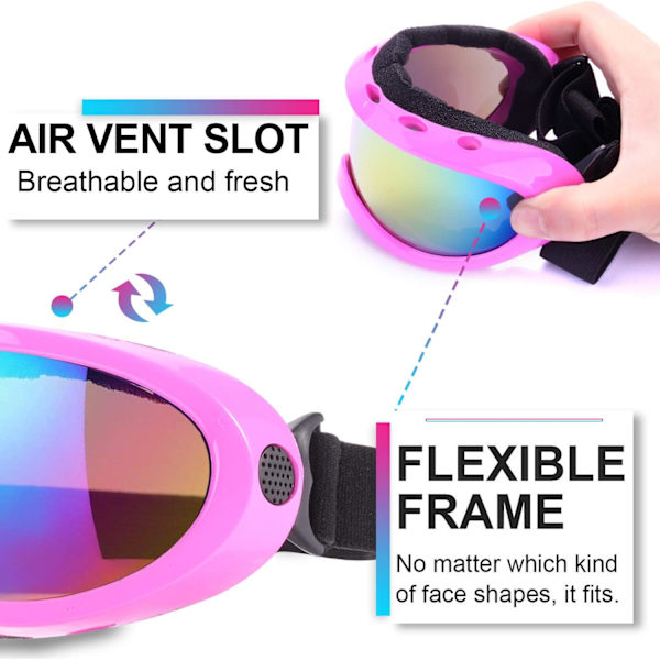 Skibriller, 2-pack - Rosa Multifärgad/Röd Multifärgad, Snowboard