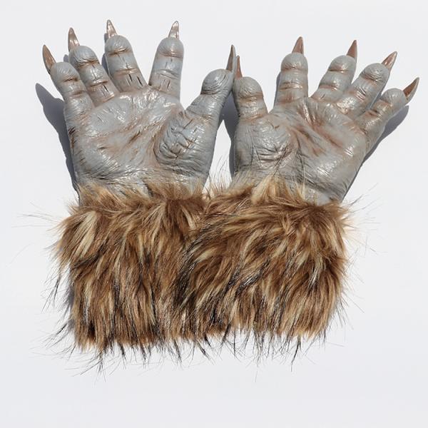 Varulvs Handskar - Håriga Vargklor Händer Tassar Monster
