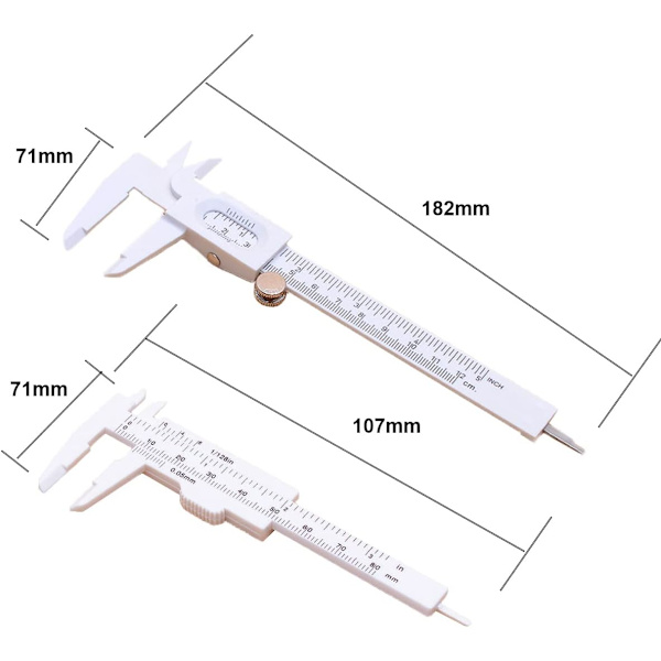 2 st plastmätverktyg Vernier Caliper, DIY Mini Sliding D