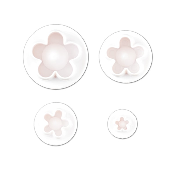 4 stk. Femblads Blomsterfjærform Bakeform Kreativ Ba