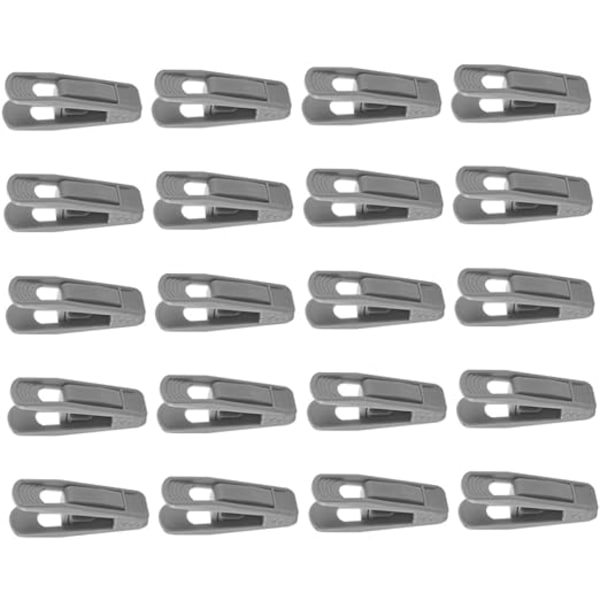 12-pack sammetsklädhängarklämma (grå), tjock byxklämma, flockad