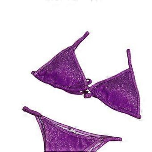 Dame Badedrakt Push Up BH Bikini Sett Strandklær (Lilla XL) Purple XL