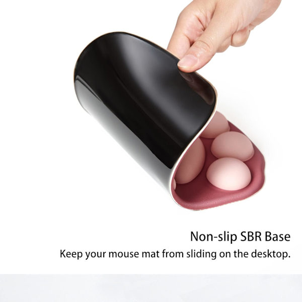 Musematte med håndleddsstøtte, rød, ergonomisk musematte, Kawaii Cat M