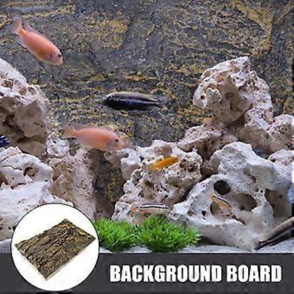 Terrarium Bakgrunn Slange Habitat Dekor Reptil Tank Bakgrunn 3D Tankdekor