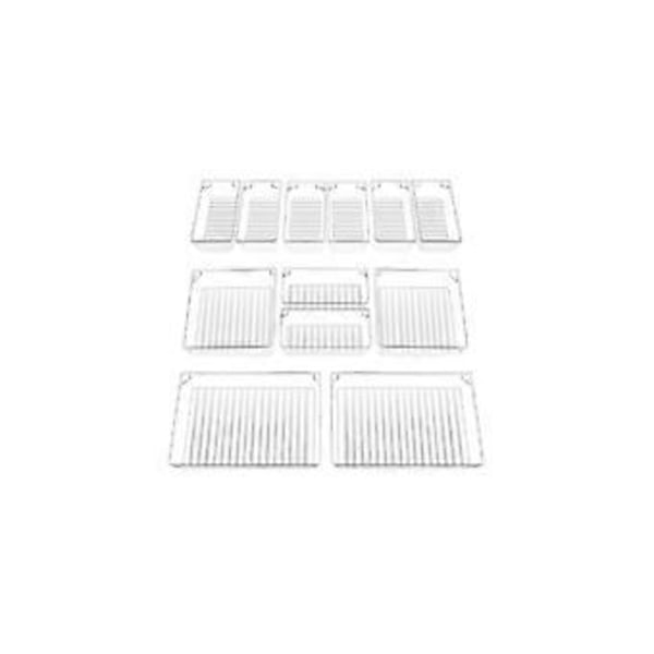6 Stk Skuffeorganisator, Pennebrett, Plastoppbevaringsbokser for Kontor, Soverom, Kjøkken (Transparent)
