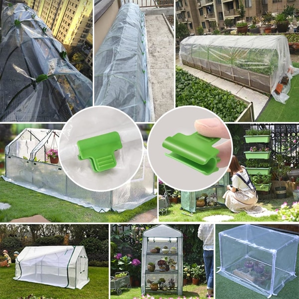 30 st Greenhouse-klämmor, Växtklämmor, Membranradöverdrag Nät Tunn