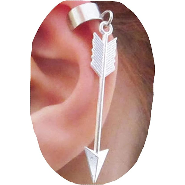 Ring Cuff Øreringe Sølv Dangle Brusk Øreringe Manchetter Øreringe Cli